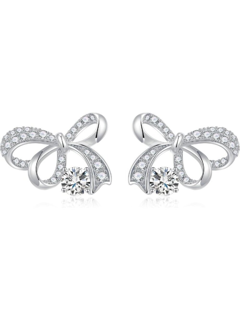 Chic Geometric Statement Earrings for Women - Irregular Bow Design, Perfect for